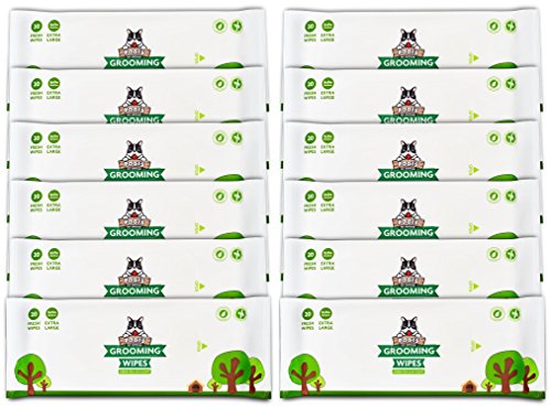 Lingettes nettoyantes Pack de Voyage Pogi's - 240 Lingettes désodorisantes pour Chien - biodégradables, Parfum de thé Vert, Naturelles