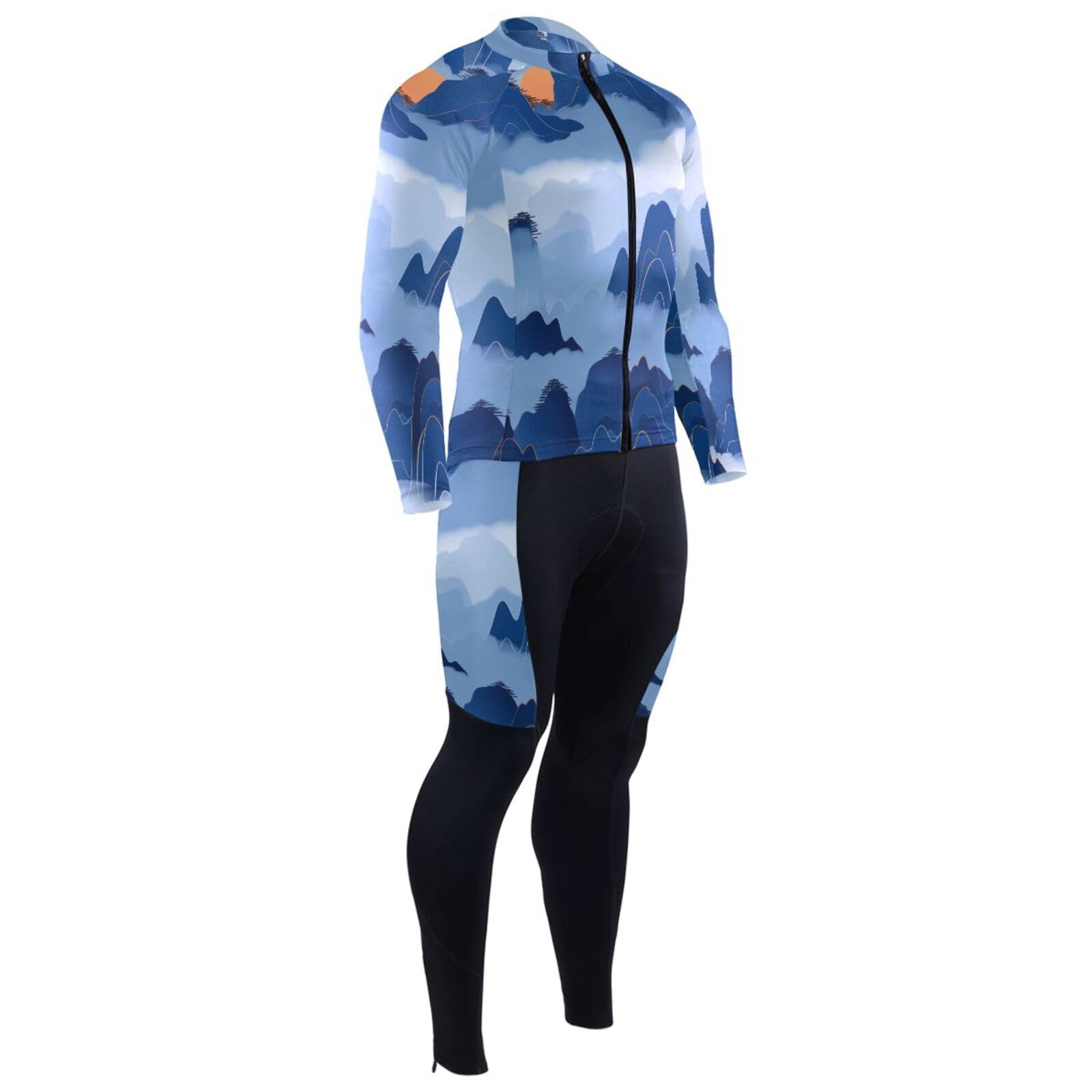 Radtrikot mit Taschen, schnelltrocknende Trägerhose, Herren, 3D-gepolstert