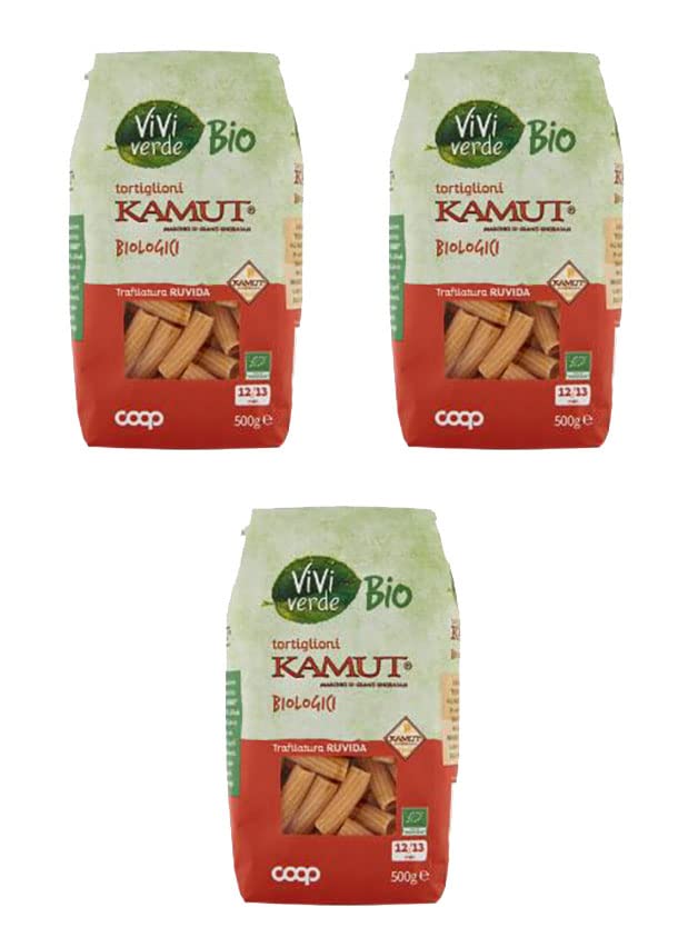 3 confezioni di tortiglioni biologici KAMUT da 500 grammi