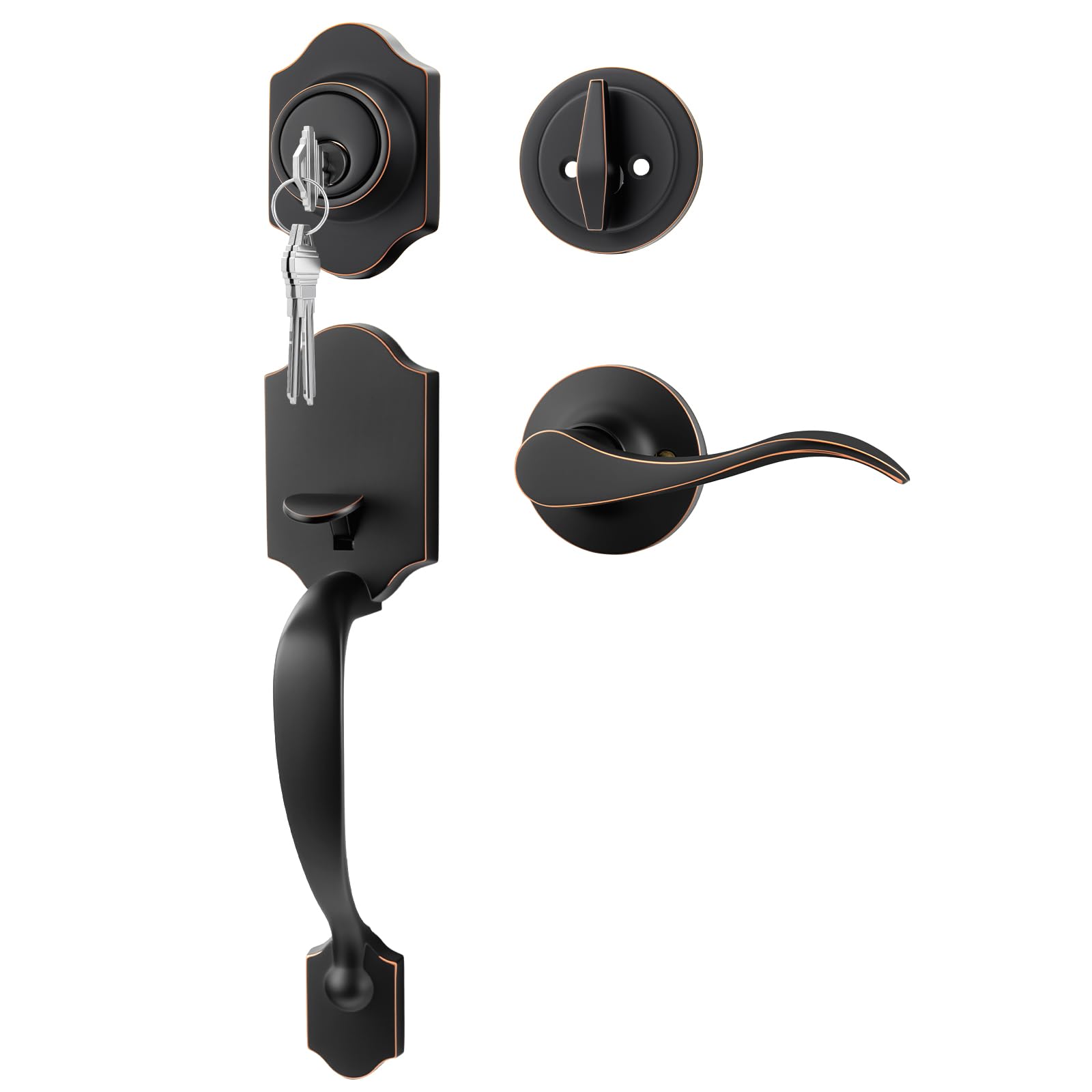 Goldenwarm Front Door Lock Set, Oil-Rubbed Bronze Front Door