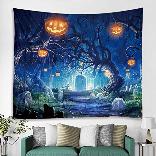 jieGREAT Tapiz Halloween, diseño de Calabazas, para Colgar en la Pared, decoración del hogar