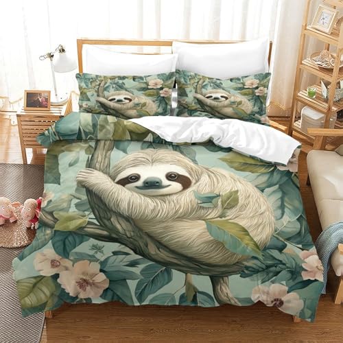 Parure de Lit Loup housse de couette confort supérieur microfibre douce 3D - 3