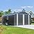 KEIKI 12x20 FT Outdoor Metal Storage Shed Garage with Double Doors, Large Capacity Steel Utility Shed for Vehicle Equipment and Garden Tool Storage, Weather Resistant Backyard Shed