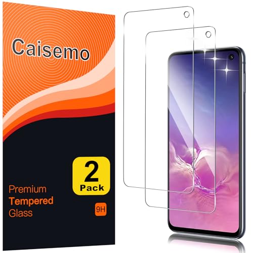 Caisemo Lot de 2 protections d'écran en verre trempé pour Samsung Galaxy S10e, dureté 9H, anti-rayures, toucher doux
