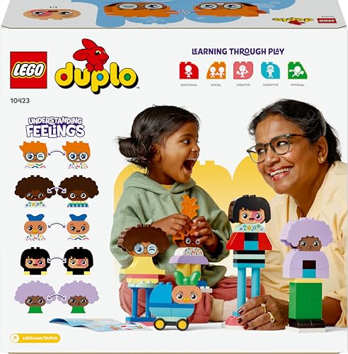 LEGO Duplo Ma Ville Personnages à Construire aux Différentes Émotions - Jouet pour Enfants dès 3 Ans - Motricité Fine - 71 Briques pour Personnaliser 5 Personnages - Idée Cadeau Garçon ou Fille 10423