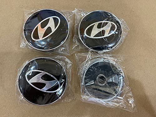 Junbie Set Of 4 Black Wheel Center Caps 60Mm Rim Emblem Hubcaps Cover Logo #TOP1