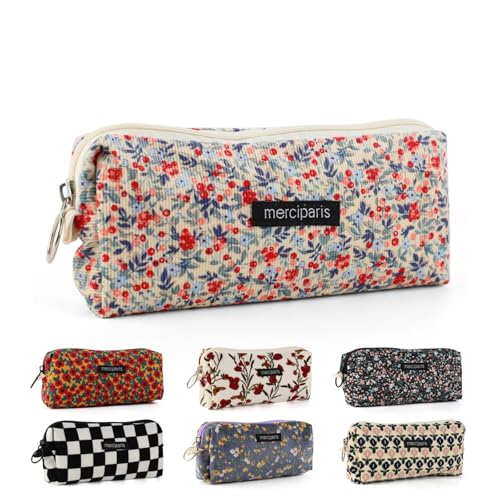 MHwan Federmäppchen, Mäppchen im Retro-Stil, Hochwertiges Mäpchen aus Cord, Leicht, Kann Aufgehängt Werden, Kann Als Stiftemäppchen, Kosmetiktasche, Verwendet Werden