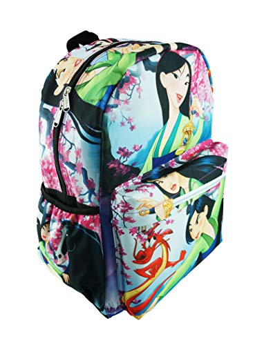 Disney Princess Mulan Deluxe Oversize Print Large 16" Backpack with Laptop Compartment - A197332