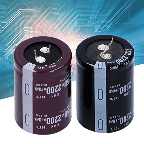 4Pcs Capacitor Eletrolítico Forma Cilíndrica de Alumínio 250V 2200μF 105℃ 35 X 50mm