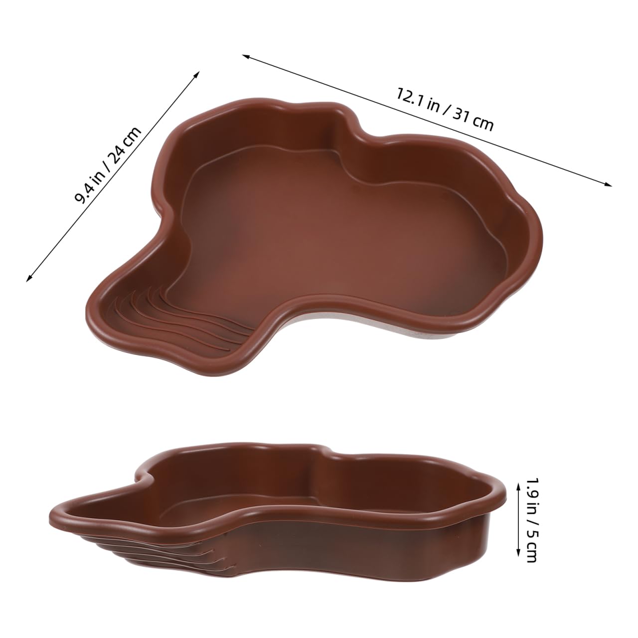 UPKOCH BañEra para Reptiles Grande De 12.2X9.4 Pulgadas Cuenco De Agua para Tortugas con DiseñO Decorativo para HáBitat De Reptiles Multifuncional para BañO Y AlimentacióN