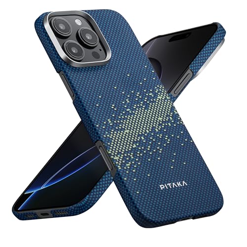 Coque iPhone 16 Pro Max MagSafe en fibre d'aramide 1500D haut de gamme tactile Pitaka