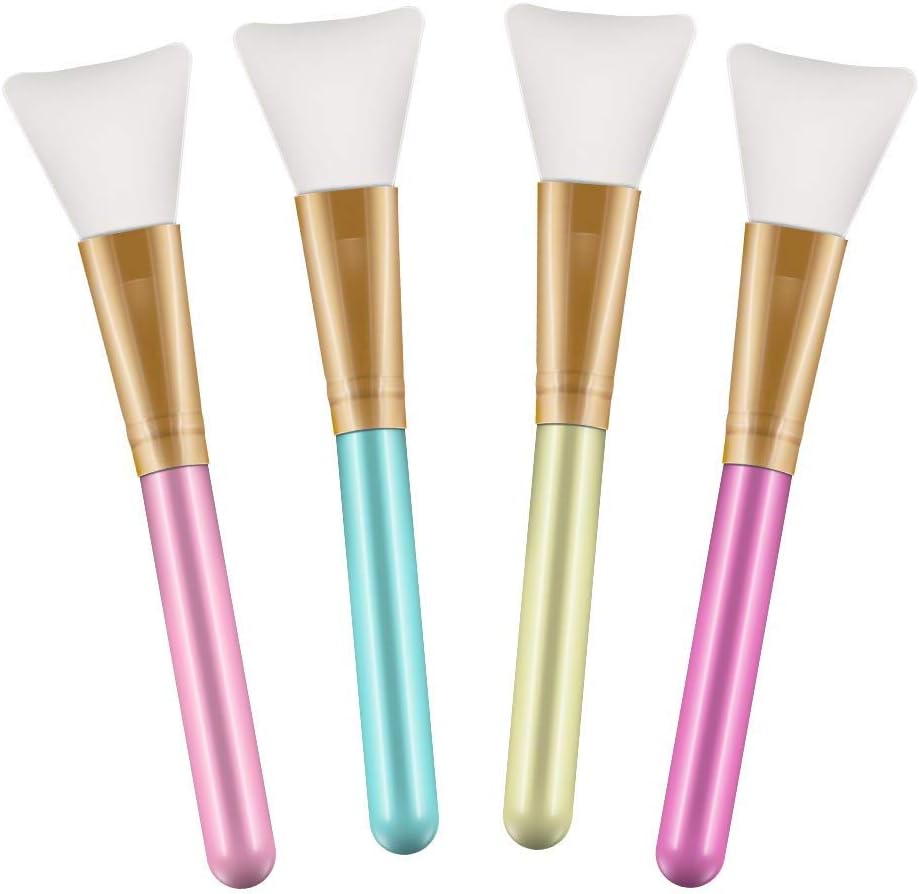 4 stks Facial Applicator Borstels Haarloze Silicone Cosmetische Schrapers Gezichtsmaskerborstel voor het aanbrengen Gezichtsmasker Oogmasker