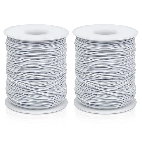 Fiveizero WHITE ELASTIC BRACELET STRING 1MM 2 Rolls Fiveizero White Elastic Bracelet String Total 330 Feet,1Mm,1.2Mm,1.5Mm Elastic Cord thumb #6