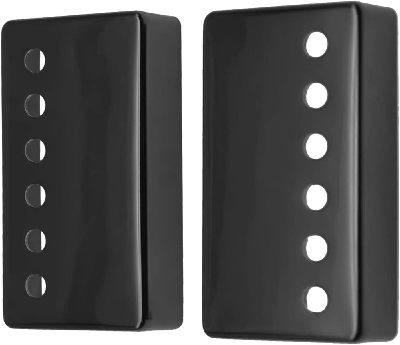 Guitar Humbucker Cover Chrome Humbucker Pickup Covers 50/52mm Fits most Epiphone Les Paul, 2Pcs (Black)