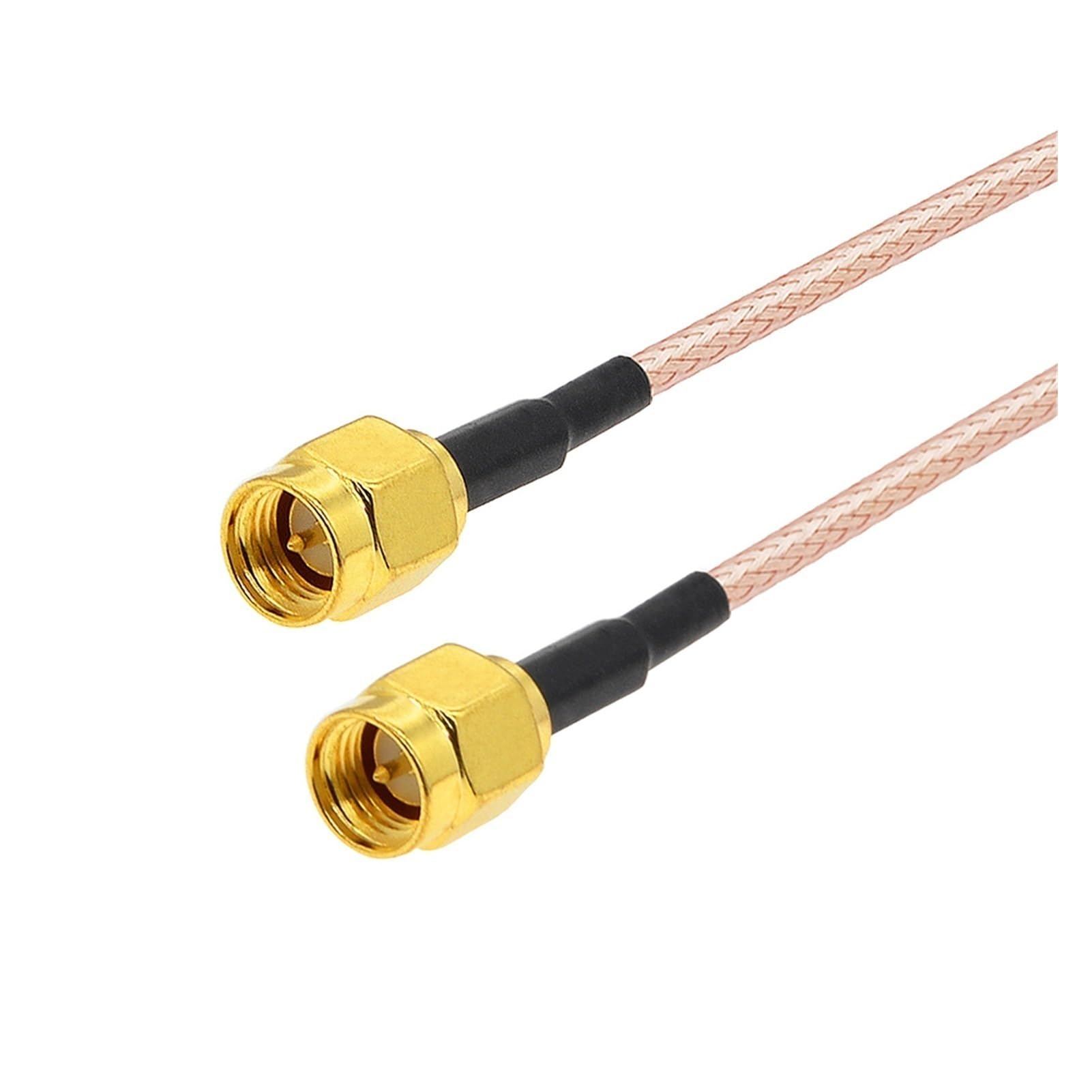 Lot de 2 câbles à angle droit Sma mâle à Sma femelle à 90 degrés RF coaxial Rg316 Câble de queue de cheval WIFI Jersey d'extension d'antenne (vert armée, 30 cm)