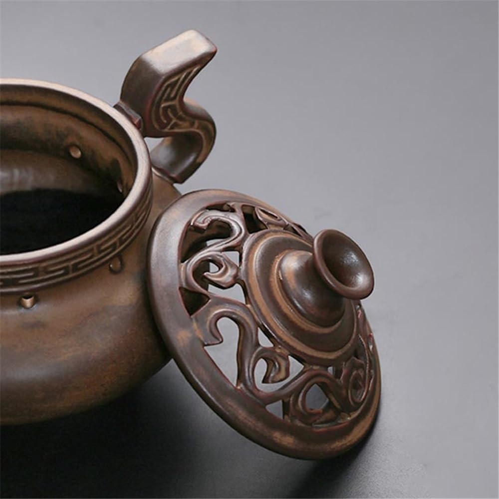 Dekoracje Trójnożny ceramiczny palnik kadzideł do domu, wnętrze, zabytkowy uchwyt na kadzidła medytacji, jogi, spa, wystroju pokoju