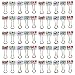 Zicome 50 Pack Colorful Printed Binder Clips, 3/4 Inch (19MM)