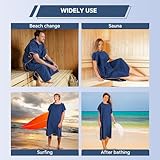 Pameil Badeponcho Damen& Herren,Poncho Handtuch,Mikrofaser-Surf Poncho, Badeponcho Handtuch, aus Mikrofaser auch als Umkleidehilfe Strand (Medium)