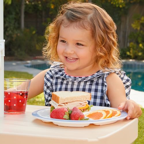 Image of Little Tikes Easy Store Picnic Table with Umbrella, Multi Color, 42.00''L x 38.00''W x 19.75''H