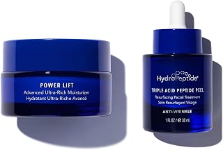 HydroPeptide Triple Acid Peptide Peel and Power Lift Advanced Ultra-Rich Face Moisturizer Bundle, (1 Ounce each)