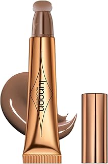 Blush Wand, Highlighter Contour Blush with Cushion Applicator, Liquid Face Bronzer Makeup Contour Stick Beauty Wand, Smooth Creamy Waterproof Body Face Contouring Makeup (Contour Brown)