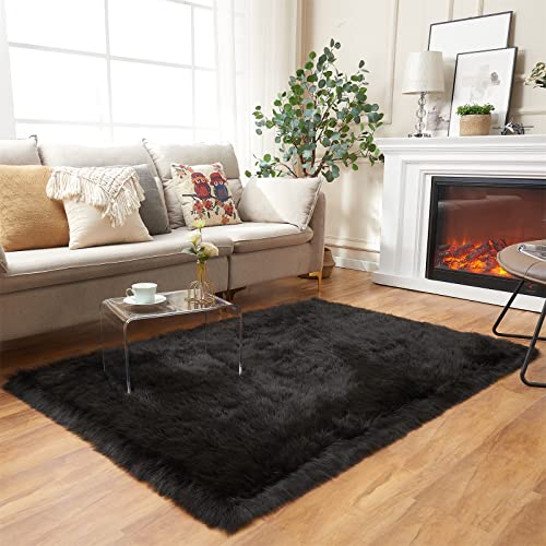 EasyJoy Ultra Soft Fluffy Shaggy Area Rug Faux Fur Rug