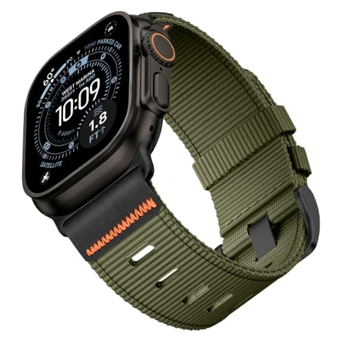 Image of Tactical Nylon Bands for Apple Watch Ultra 3 2 Band Series 11-1 /SE Men