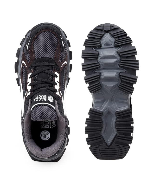 Image of Bacca Bucci HYPERMAX Men's Chunky Sneakers | Rugged Lifestyle Shoes with Mesh Upper, EVA Midsole & Heavy Grip Rubber Outsole | Streetwear, Walking & Everyday Wear