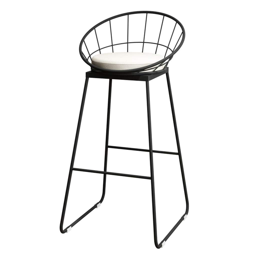Bar Stools with Backrest Fabric Velvet White Barstool Metal Legs Kitchen Counter Height Breakfast Chair for Bistro Pub Coffee Contemporary