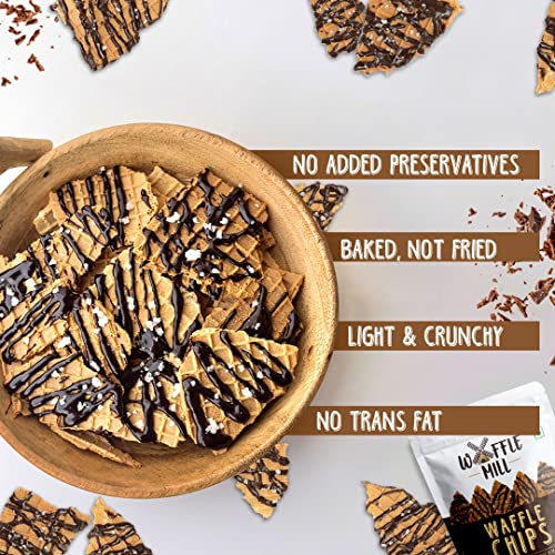 Image of Waffle Mill - Waffle Chips - Dark Choco Drizzle and Sea Salt - Pack of 2-160gm