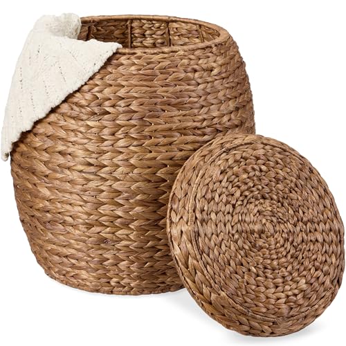 Best Choice Products Multipurpose Hyacinth Storage Basket, Plant Décor, Handwoven Organizer Tote...
