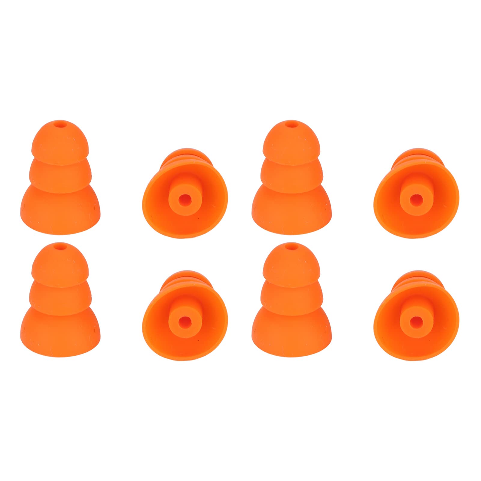 8pcs Orange Silicone Ear Tips Silicone Earbud Tips Replacement Eartips for SE846 SE535 SE215 with 3-Layer Soft Silicone