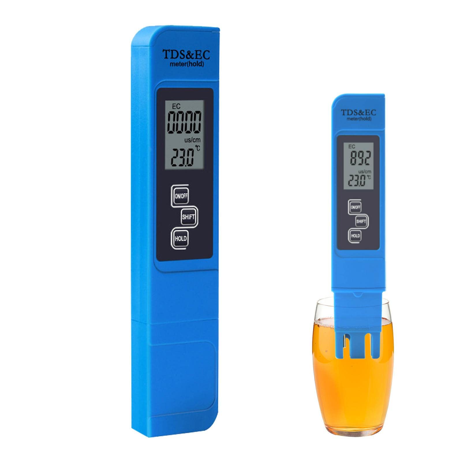デジタルPH/TDS ECメーターテスター温度計ペン水純度PPMフィルター水耕栽培用水槽プール水モニター(Ph ec meter w デジタル PH計  ph測定器 水質検査用 TDS テスターメーター、3-in-1 (TDS、EC、温度)、0-9990 ppm + ポータブル デジタル 3 in 1  TDS/EC/温度計 水槽 水質 ...