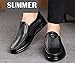 Mens Casual Leather Shoes Business Slip-on Shoes Comfort Fashion Driving Shoes for Male,Black-1,43EU=9.5 M US