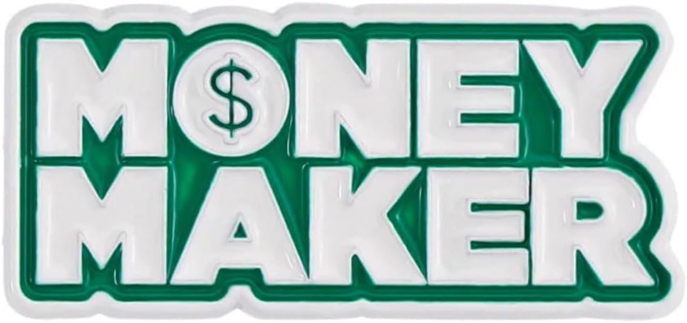 Money maker dollars notes mustaches rich man enamel pins metal brooch lapel pins gift