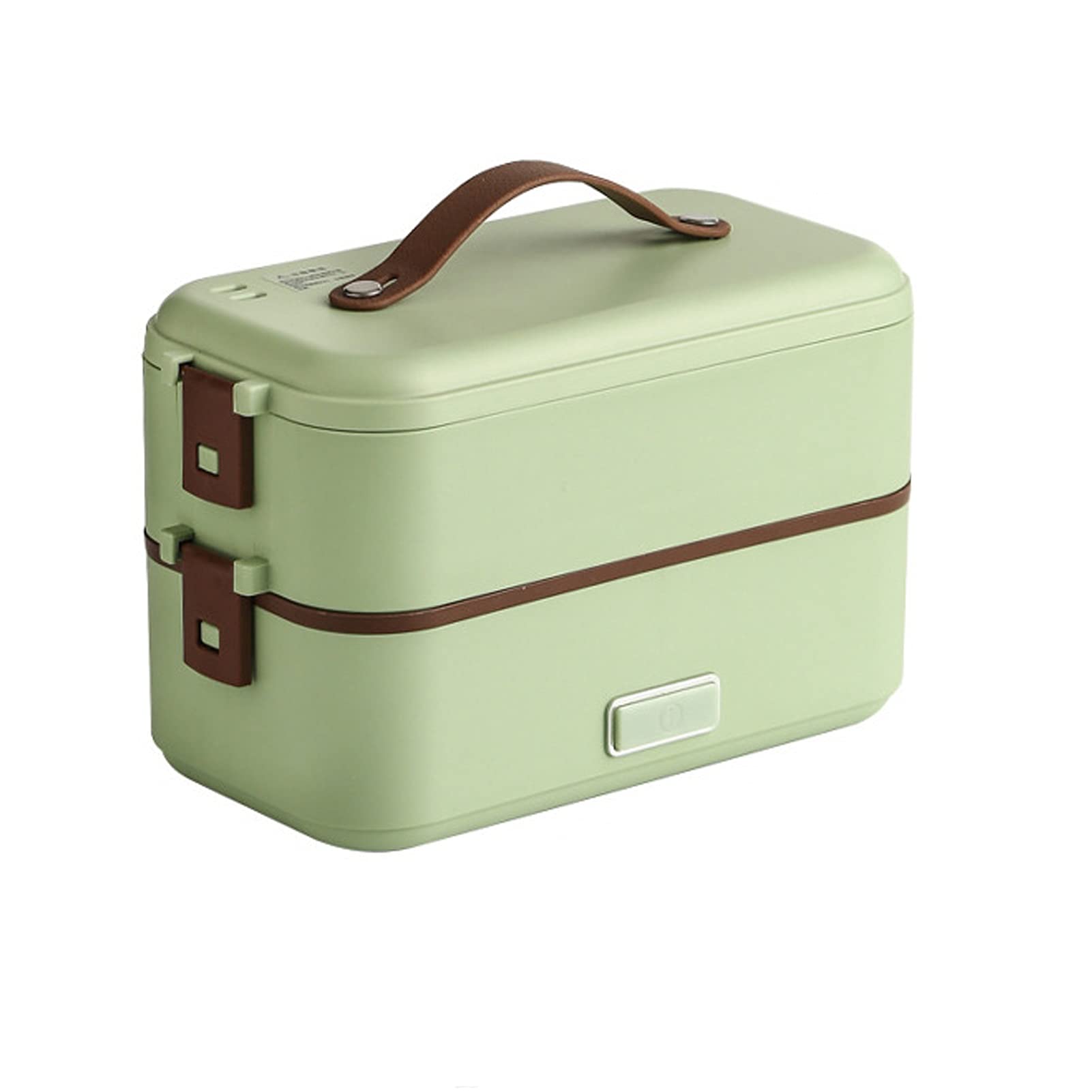 Electric Heating Lunch Box 1L Portable Food Warmer For Home Thermal Lunch Box With Removable Food-Grade Stainless Steel Container Heated Lunch Box For Office School ( Color : Green , Size : 2-layer )