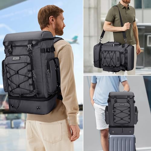 Image of WITZMAN Travel Backpack for Men Convertible Carry On Luggage Backpack fit 17 Inch Laptop for Airplane