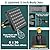 Bostingner Rainfall Shower System,16 Inch Wall Mount Rain Shower Head with Handheld Spray and 6 Body Spray Jets,Contain Thermostatic Shower Valve and Trim Kit,Black-Multi Heads Use Concurrently