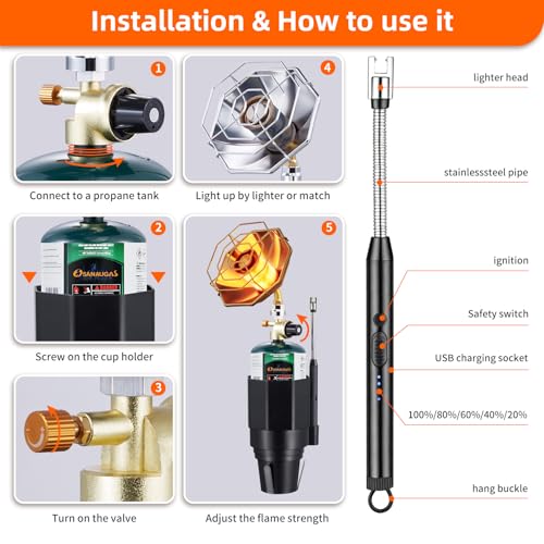 6200 BTU Propane Camping Heater
