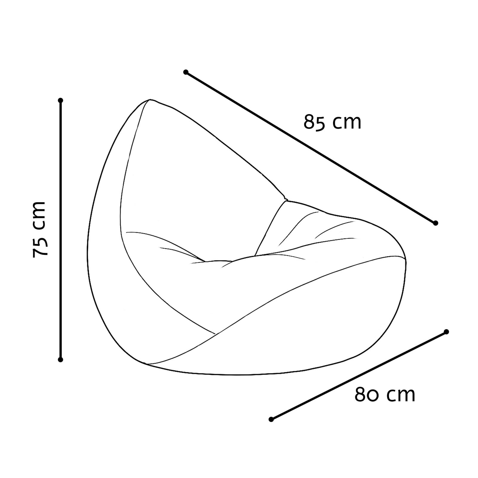 MISIOO Kinder Sitzsack Cord Premium, Ergonomischer Kinderstuhl Ab 12 Monaten, Bequeme Sitzsäcke fürs Kinderzimmer, Weicher Sitzsack Kinderzimmer Mit Leichter Styroporfüllung