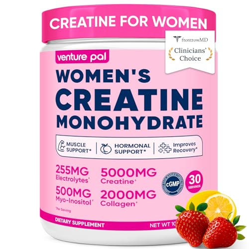18 IN 1 Creatine for Women Creatine Monohydrate Blend Powder with Collagen Myo & D-Chiro Inositol Electrolytes & 6 Vitamins for Muscle Growth Recovery & Hormonal Balance 10.58 Oz Sugar Free