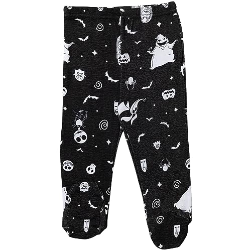 Disney B0L2814NM Nightmare Before Christmas Jack Skellington Oogie Boogie Sally Newborn Baby Boys Bodysuit Pants And Hat 3 Piece Outfit Set 0-3 Months thumb #3