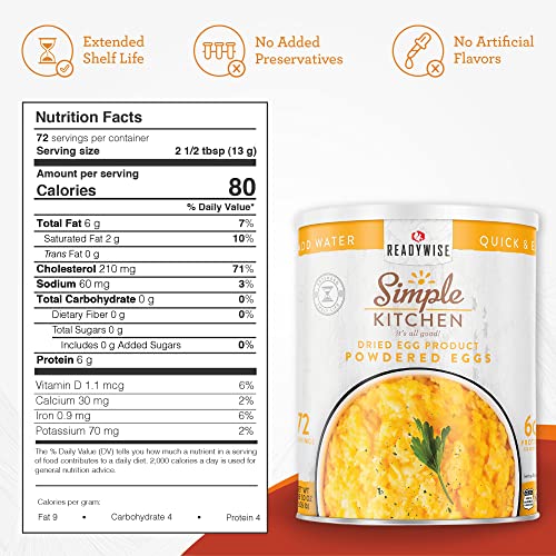Readywise Simple Kitchen Powdered Eggs & Pancake-Batter Mix, Long-Term Emergency Food #TOP3