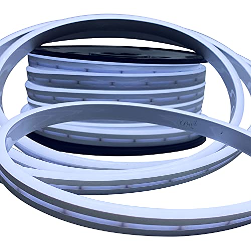 Tiras Led Exterior Impermeable YXHL LED Neón de Silicona,15 Meter DC 12V. Tira de Luces Impermeable 6500K de luz Blanco para decoración Interior o...