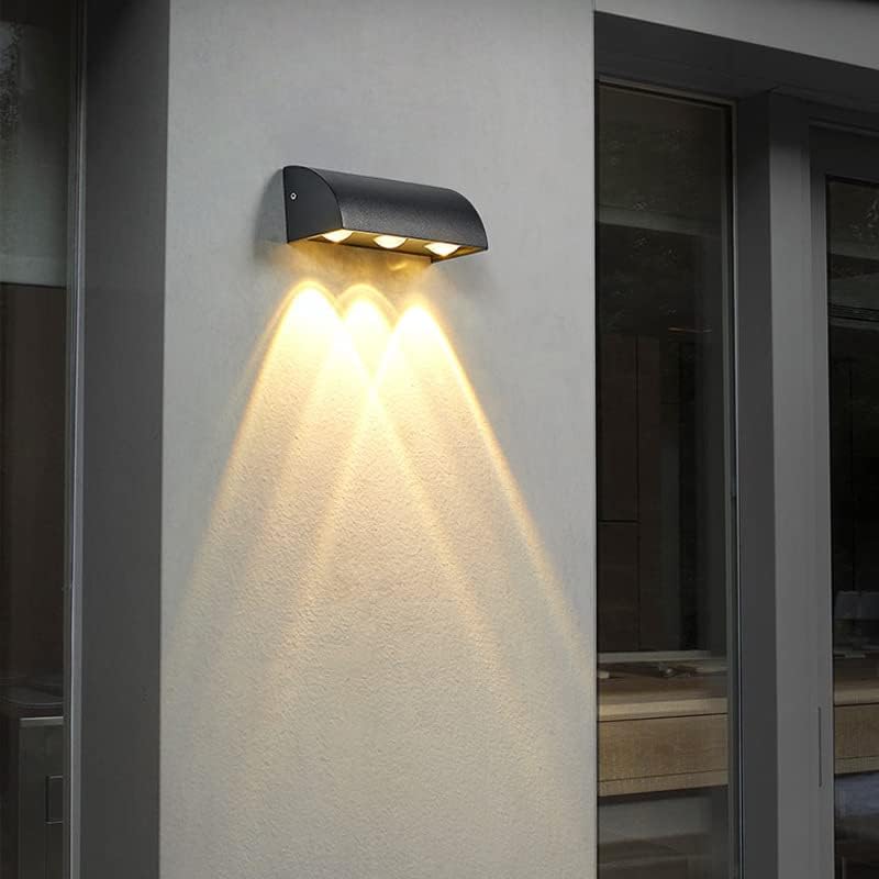 3W LED Outdoor/Indoor External Wall Sconces Light Waterproof Fixture Door Gate Surface Mount Lamp Black Warm White