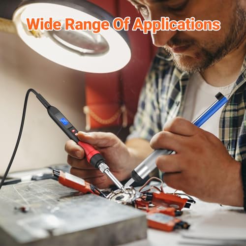 Preciva Soldeerboutset, 80 W, 220 V, soldeerset, instelbare temperatuur 220 °C ~ 500 °C, 5 stuks, soldeerpunt, draad 30 g, voor het solderen van kleine huishoudelijke apparaten, mobiele telefoons enz. - Afbeelding 3