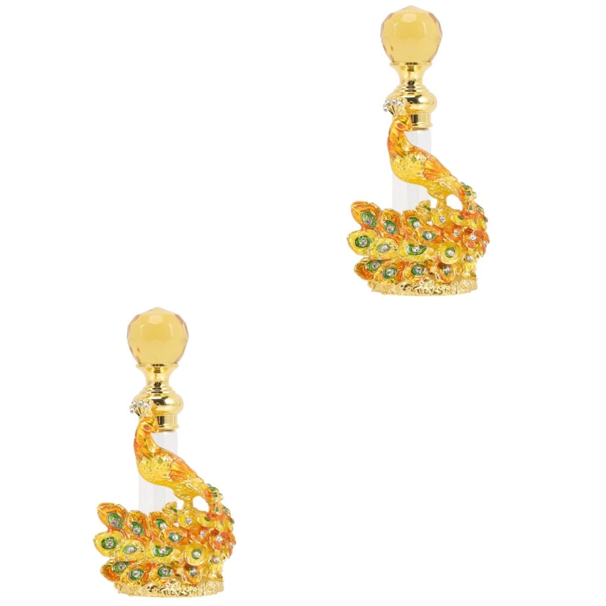 minkissy 2piezas Botella De Perfume Vacía Retro Recargable Diseño Chic Frasco Decorativo y Hermético Para Almacenamiento De Perfume y Efecto Sellado Excelente Uso Práctico y Elegante