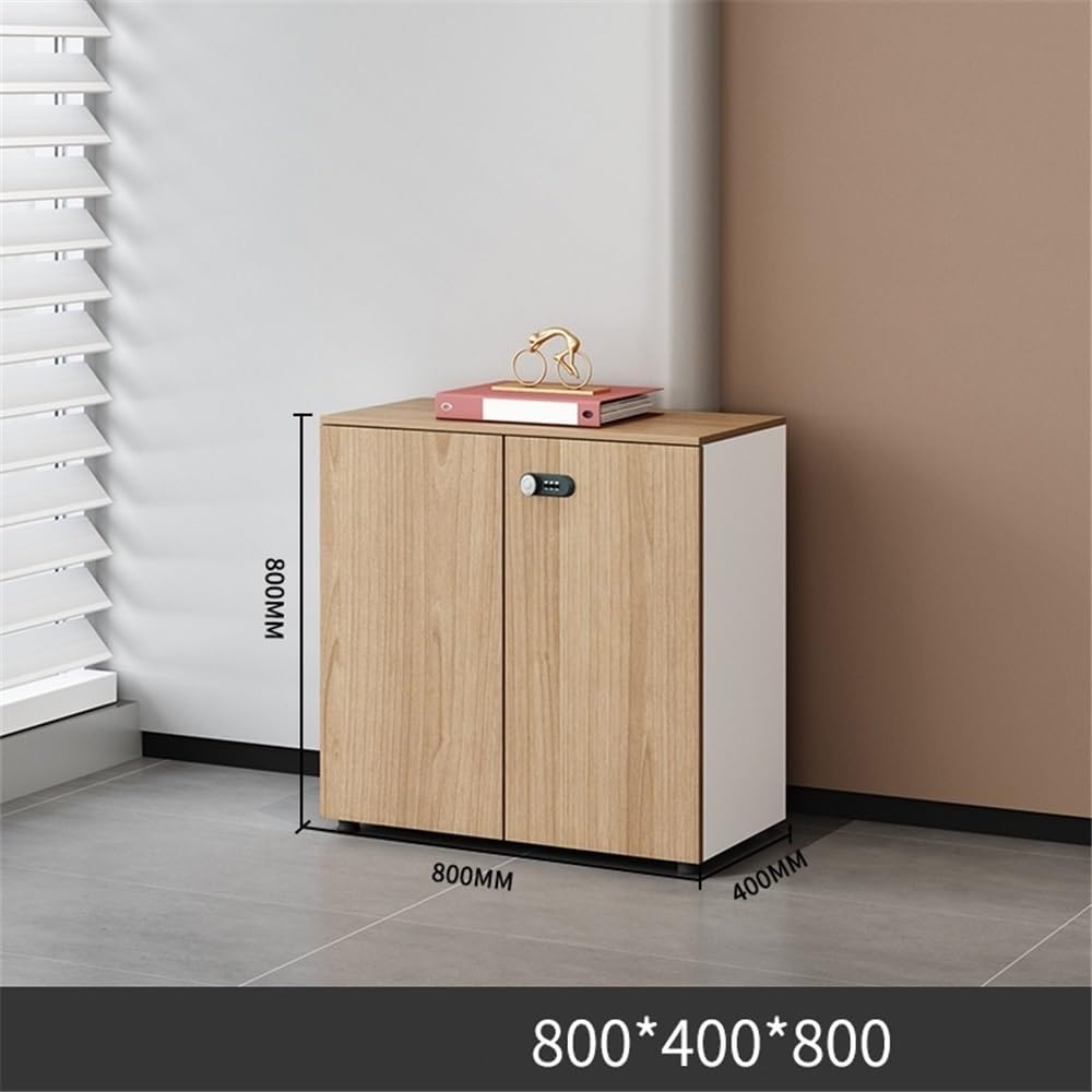 File Cabinet Office Storage Short Cabinet File Double Door with Lock Wooden Data Office Cabinet
