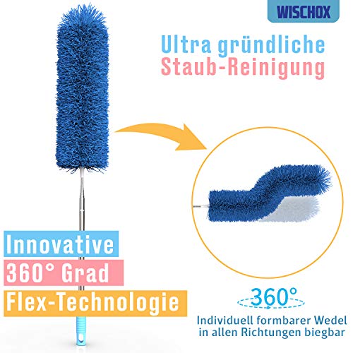WISCHOX© Premium telescopische plumeau - verbeterd concept 2021 I stofdoek microvezel I stofdoek wasbaar I telescopische… - Image 4