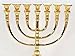 Large Menorah Gold Plated from Holy Land Jerusalem H/36 x W/26 CM